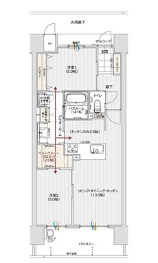 アルファステイツ南金田 御座プレイス 間取り C type