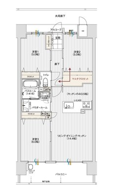 アルファステイツ南金田 御座プレイス 間取り D type