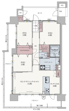 アルファステイツ府中大通II 間取り A TYPE