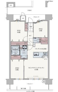 アルファステイツ府中大通II 間取り B TYPE