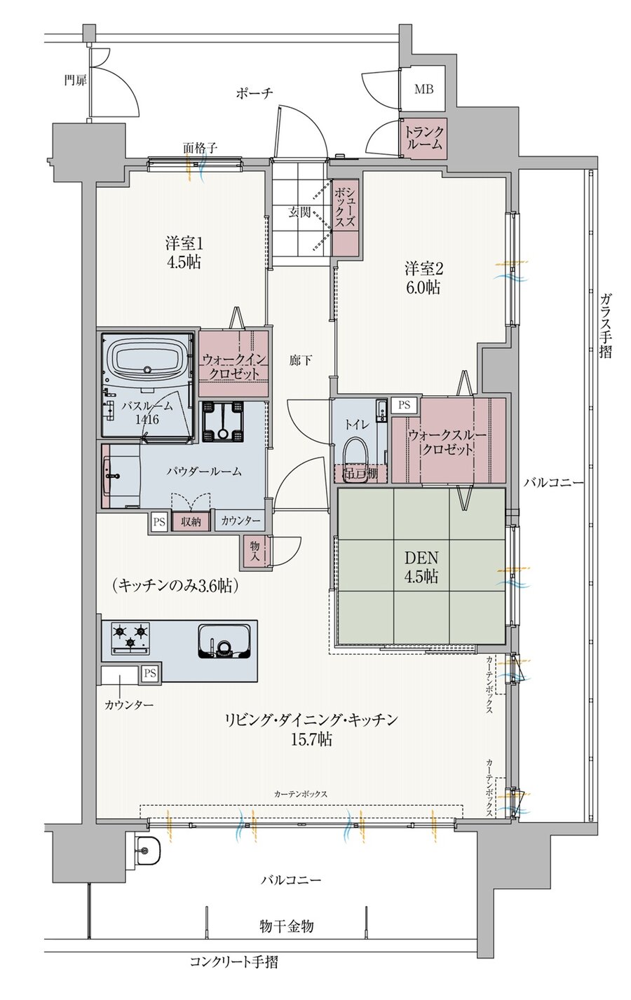 アルファステイツ府中大通II 間取り D TYPE