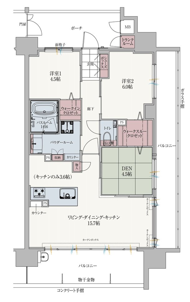 アルファステイツ府中大通II 間取り D TYPE