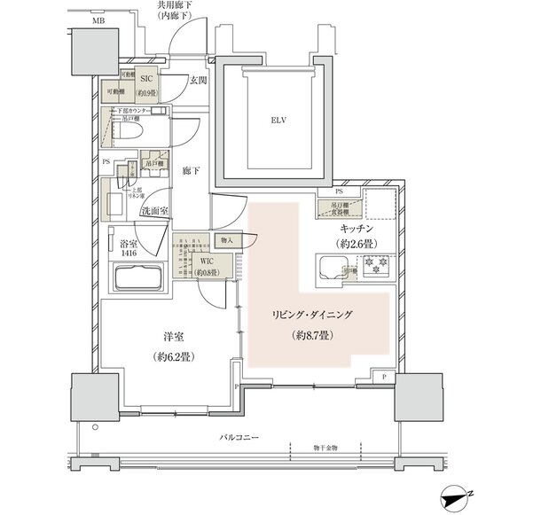 ザ・パークハウス 横浜山下町 間取り A TYPE［先着順］