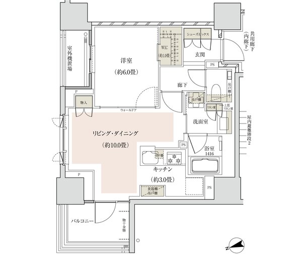 ザ・パークハウス 横浜山下町 間取り B TYPE［先着順］