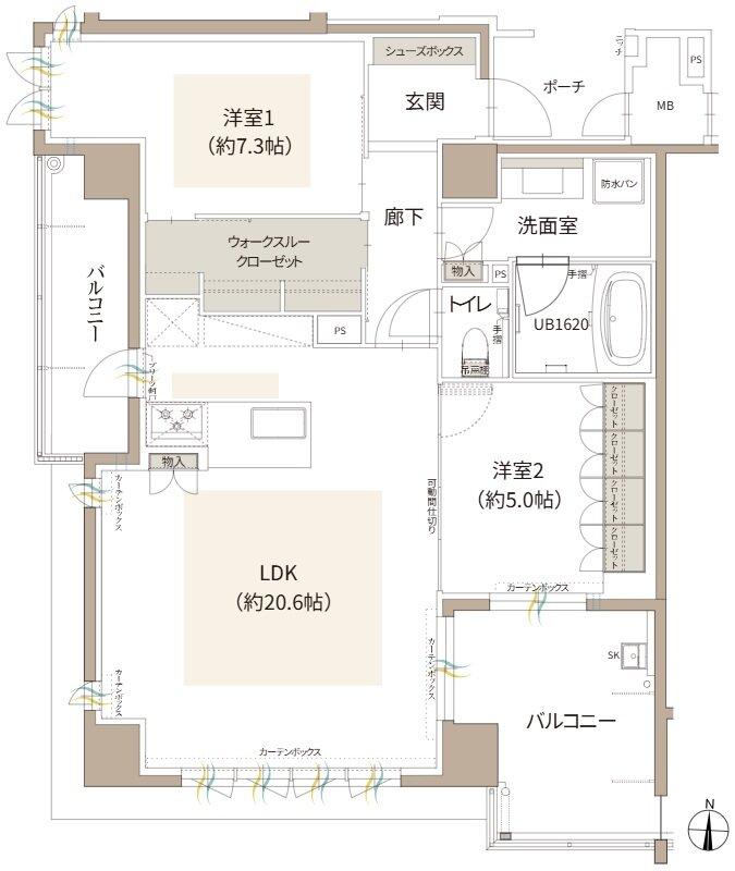 オーヴィジョン桜坂 間取り A type
