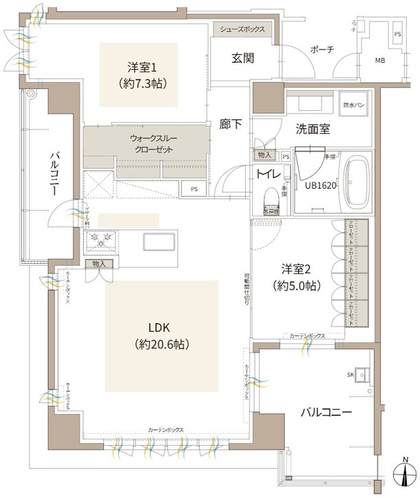 オーヴィジョン桜坂 間取り A type