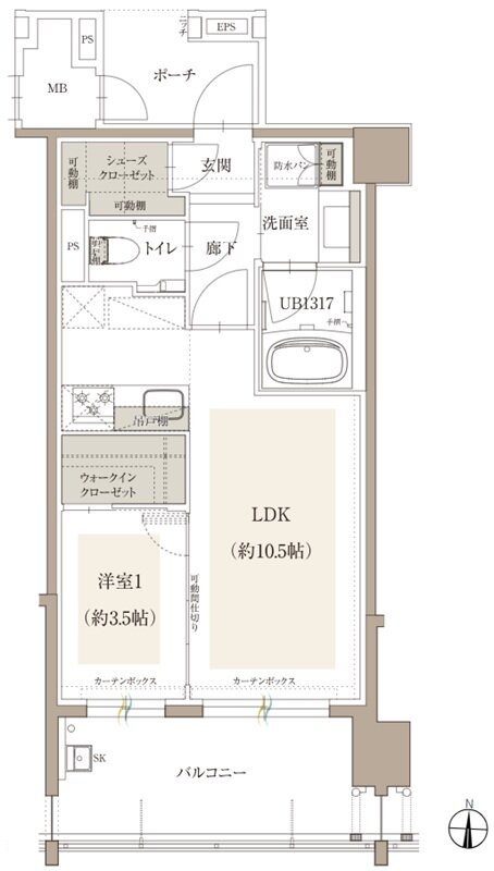 オーヴィジョン桜坂 間取り B type