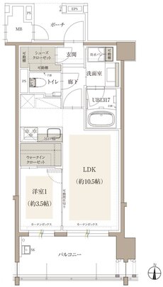 オーヴィジョン桜坂 間取り B type