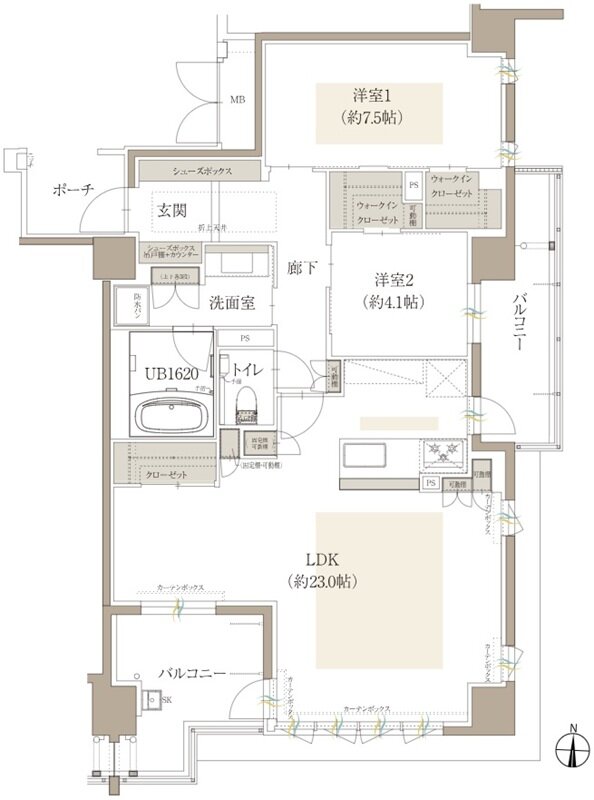 オーヴィジョン桜坂 間取り C type【MANU PLAN】
