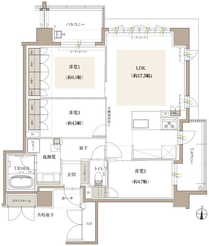 オーヴィジョン桜坂 間取り D type