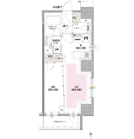 イノバス浅草橋 間取り Bタイプ