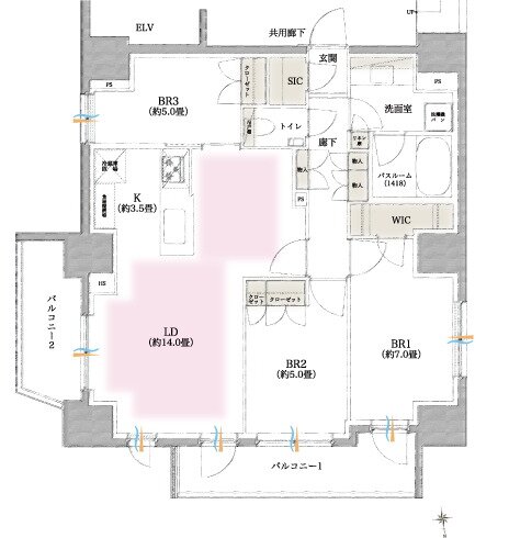 イノバス浅草橋 間取り C1タイプ