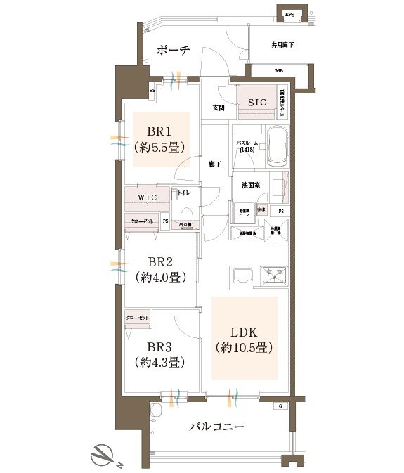 イノバス六本松 間取り Cタイプ