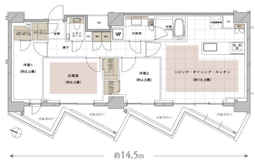 ディアナコート文京白山 間取り J type