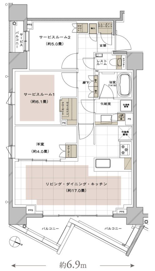 ディアナコート文京白山 間取り D type