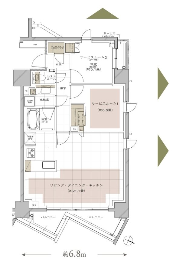 ディアナコート文京白山 間取り A type［MENU］