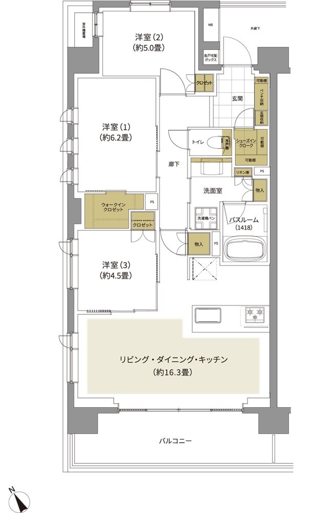 ザ・ライオンズ調布つつじヶ丘 間取り D2 type