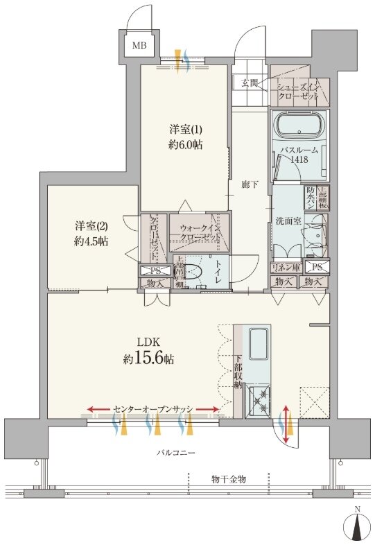 ファーネスト鹿大前グレイス 間取り B TYPE