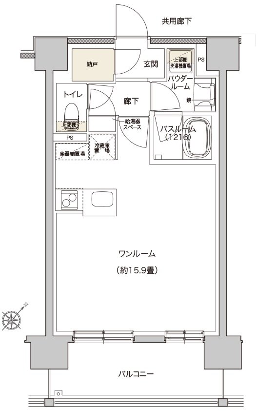 モンドミオ北海道　千歳駅前 間取り C type