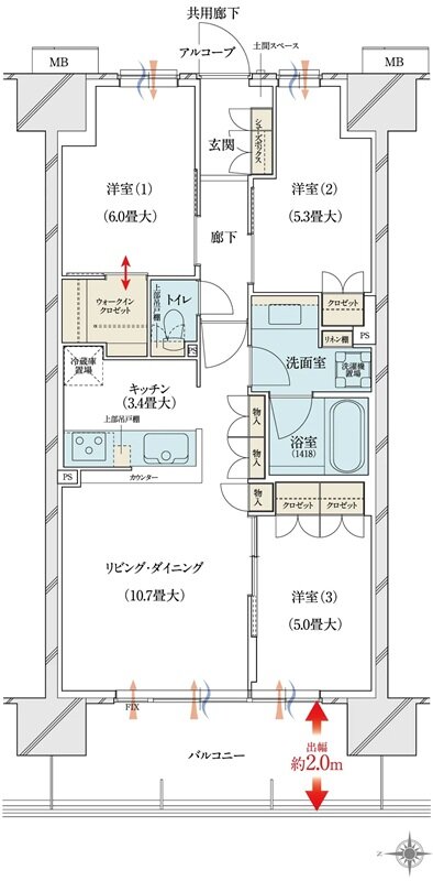 ブランズシティ大津京 間取り DB type