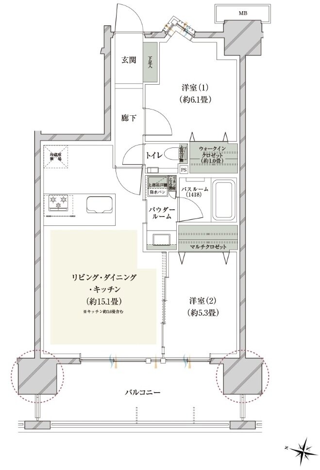 ヴェレーナ亀戸中央公園 間取り B type
