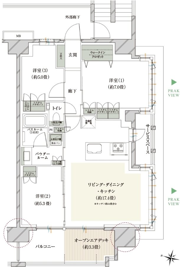 ヴェレーナ亀戸中央公園 間取り KOD type