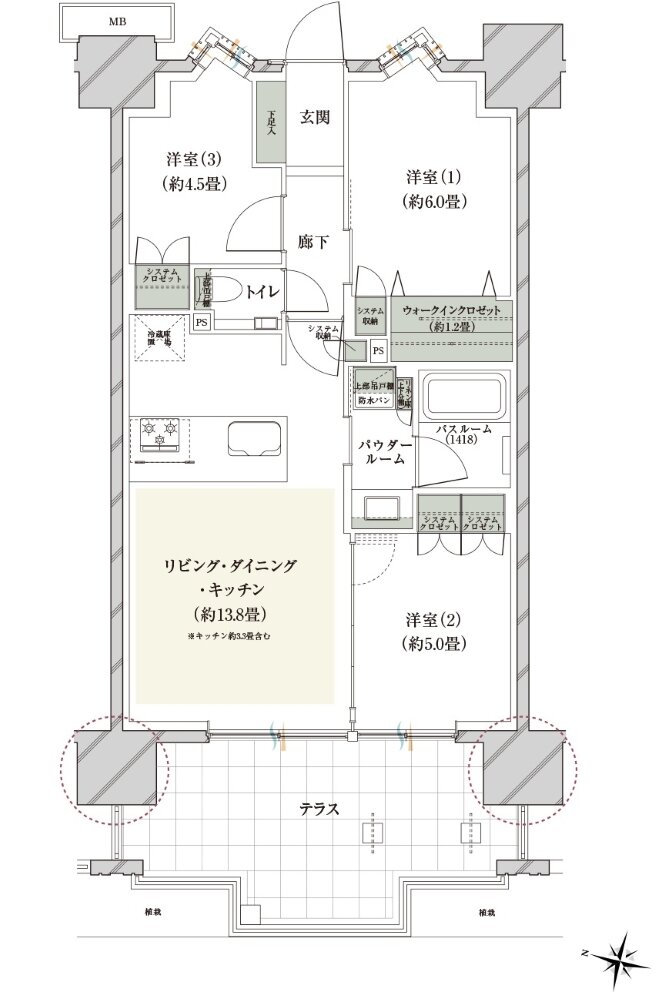 ヴェレーナ亀戸中央公園 間取り Ct type
