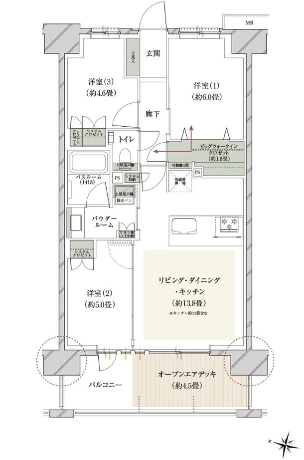 ヴェレーナ亀戸中央公園 間取り JOD type