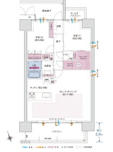 ポレスター米原駅前 間取り Dタイプ（メニュープラン2）