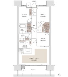 パークホームズ千田町 間取り Bタイプ