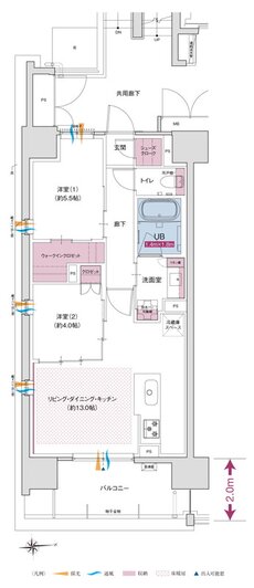 ソルティア本厚木ステーションフロント 間取り Cタイプ