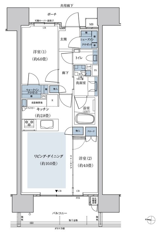 リバープレミアレジデンス広島 間取り Aタイプ