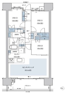 リバープレミアレジデンス広島 間取り Cタイプ