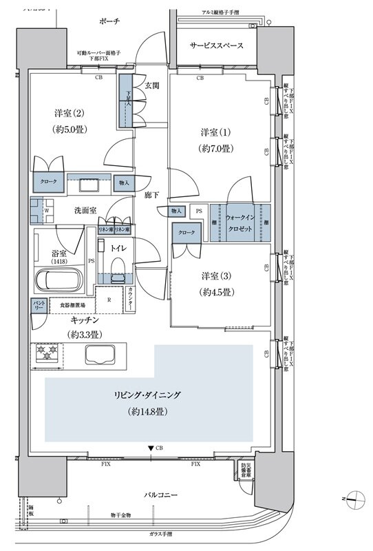 リバープレミアレジデンス広島 間取り Dタイプ