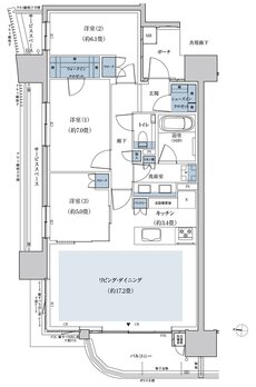 リバープレミアレジデンス広島 間取り Eタイプ