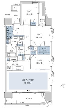 リバープレミアレジデンス広島 間取り Fタイプ
