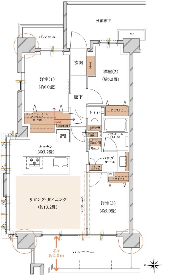 ヴェレーナ東京六町 間取り J TYPE