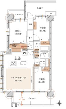 ヴェレーナ東京六町 間取り J TYPE