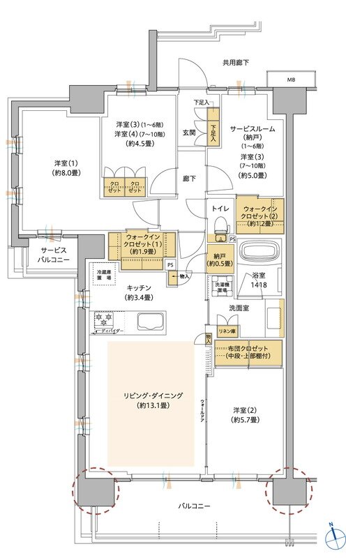 サンリヤン流山パークナード 間取り Dタイプ（BREEZE FORT）