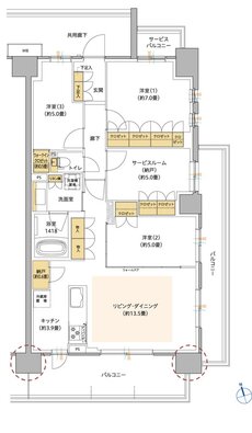 サンリヤン流山パークナード 間取り G1タイプ（BREEZE FORT）