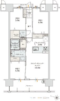アルファステイツ神宮参道 間取り B TYPE
