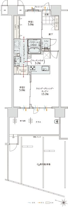 アルファステイツ神宮参道 間取り Cg TYPE