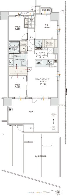 アルファステイツ神宮参道 間取り Dg TYPE