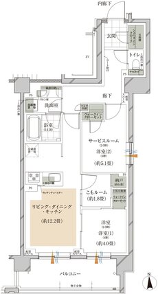 オーベルアーバンツ東武練馬 間取り A TYPE