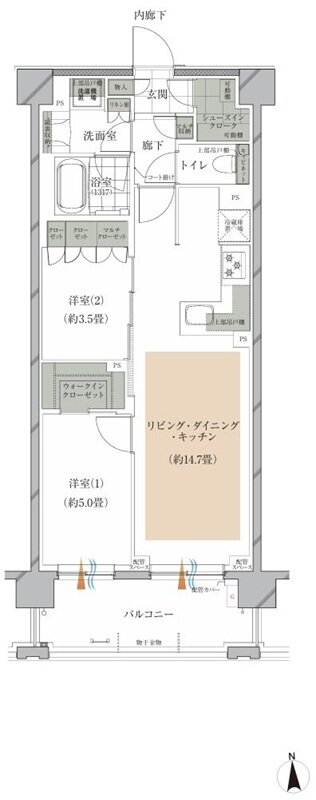 オーベルアーバンツ東武練馬 間取り D TYPE
