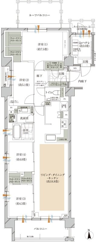 オーベルアーバンツ東武練馬 間取り Qr TYPE