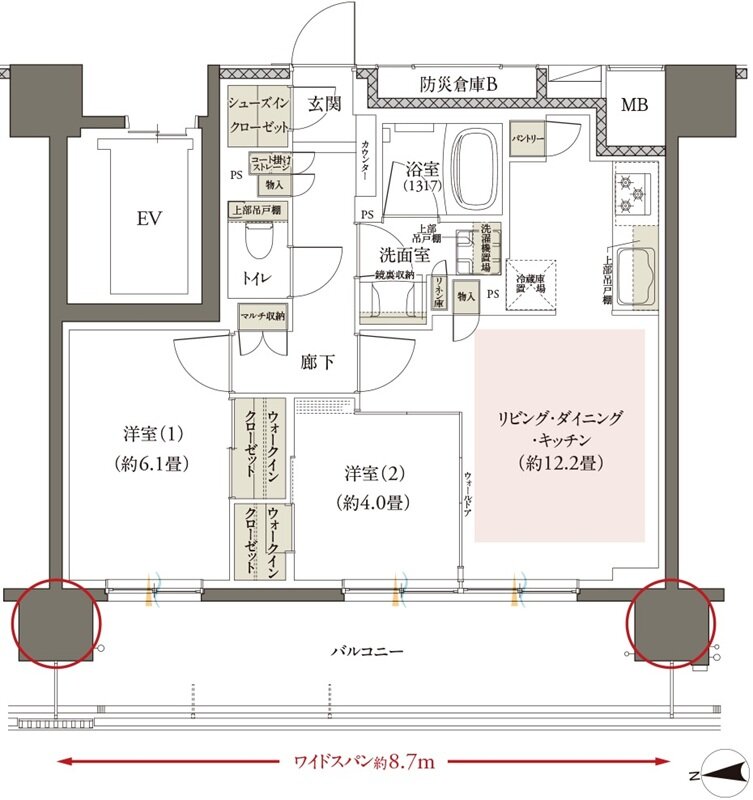 オーベル六町レジデンス 間取り H type