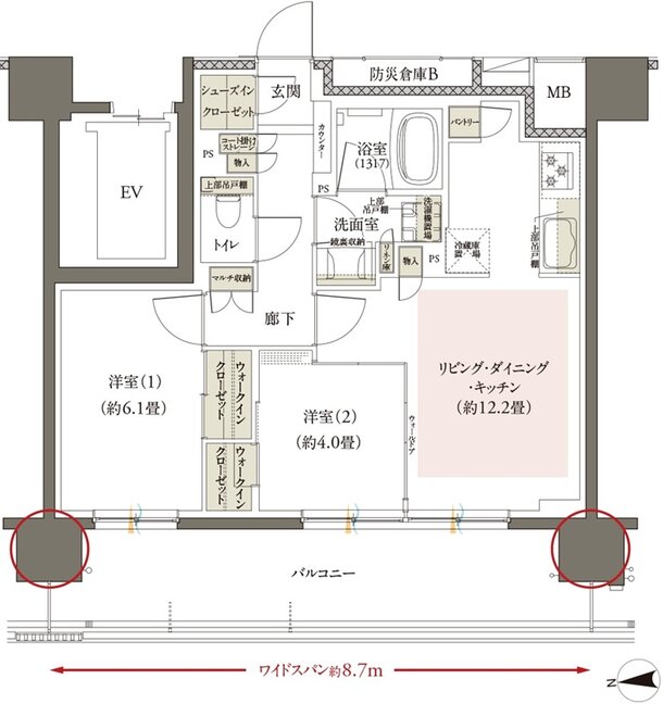 オーベル六町レジデンス 間取り H type