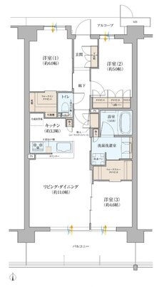 KYOTO COCO CITY 間取り AG type[FLAG]