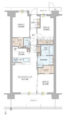 KYOTO COCO CITY 間取り AC type[FLAG]